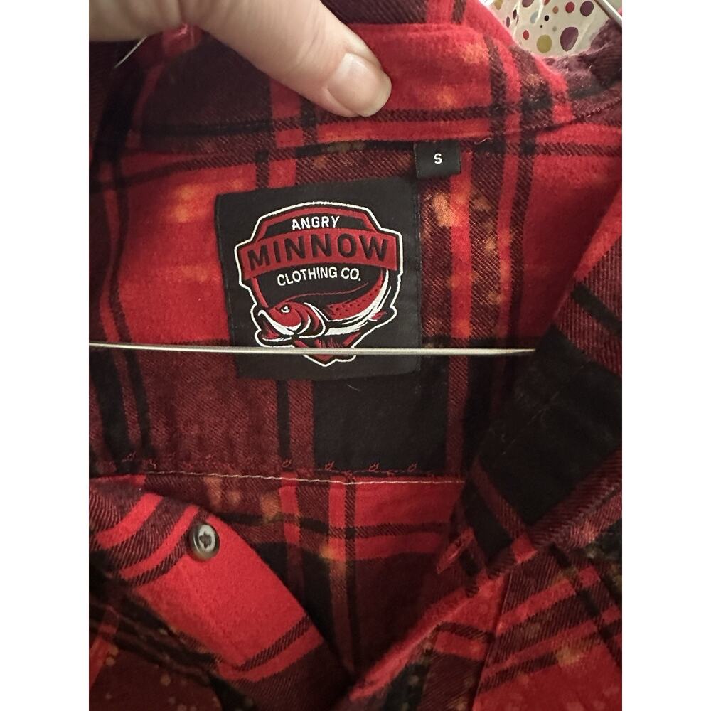 Angry Minnow Vintage Women's Flannel Size Small - Picture 3 of 7